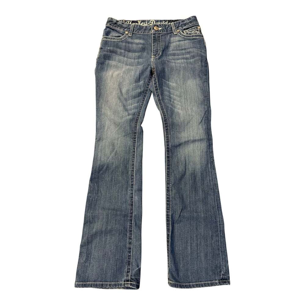 Harley-Davidson Women's Embroidered Rhinestone Embellished Bootcut Jeans Size 6